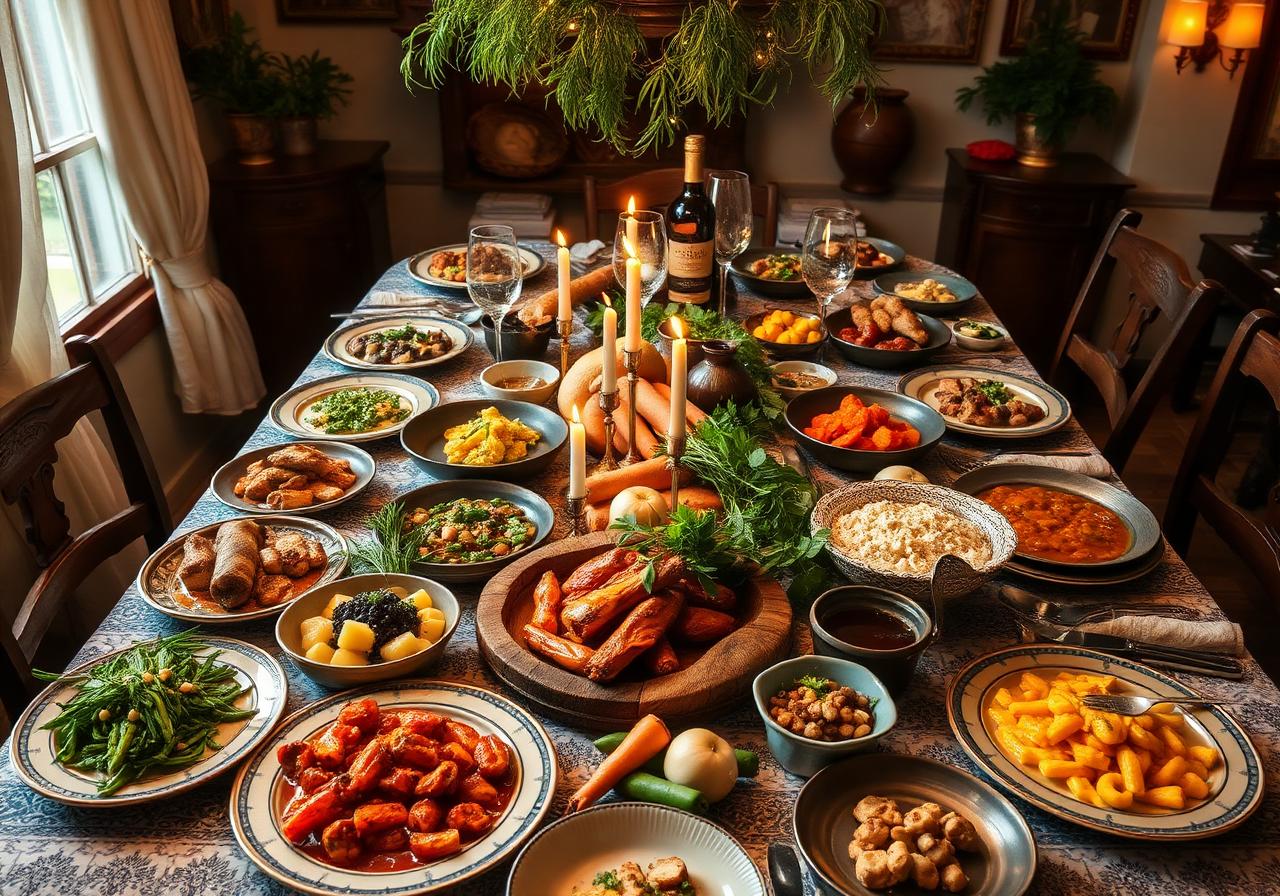 Traditional Georgian supra feast